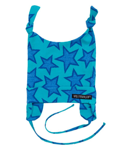 Villervalla Babyhaube Sterne Azur 107CN blau/türkis