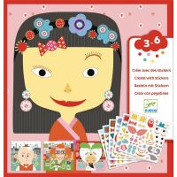 Djeco Basteln mit Stickern - Gesichter