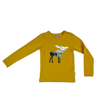 BB Langarm-Shirt Elch gelb, Bio