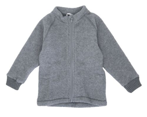 Mikk-Line Wollfleece-Jacke graumeliert