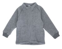 Mikk-Line Wollfleece-Jacke graumeliert
