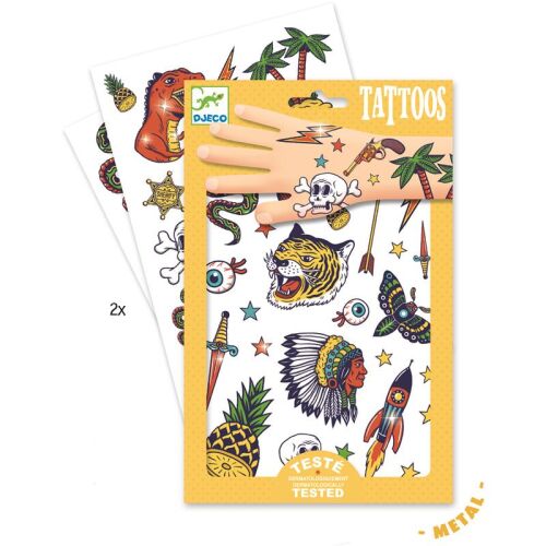 Djeco Tattoos Indianer Peng Peng gelb 9577
