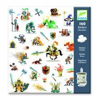 Djeco Sticker Ritter neu 160 St dunkelgrau