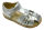Pom Pom geschlossene Sandalen mit Blumen silber