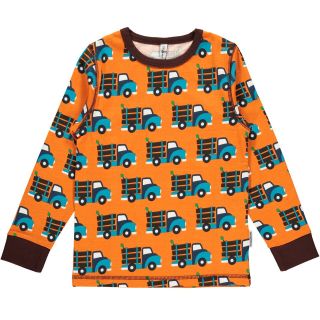 MM Langarm-Shirt Truck orange, BIO