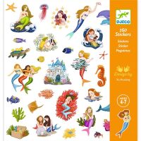 Djeco Sticker Meerjungfrauen 160 St orange