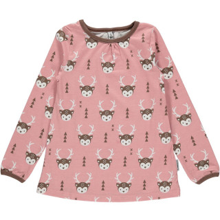 MM Langarm-Shirt A-Line deer rosa, BIO