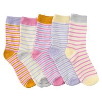 Melton Socken 5-Pack rosa gestreift col.513