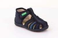 Froddo offene Hausschuhe/Stoffsandalen hellblau/dunkelblau