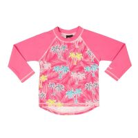 Villervalla Badeshirt UV 50+, Palmen flamingo