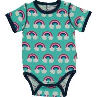 Maxomorra Kurzarm-Body Regenbogen, BIO