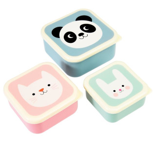 Snackbox 3-Set Panda/Hase/Katze