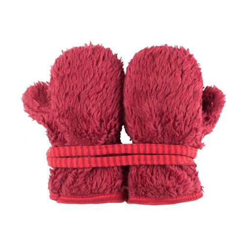 Pure Pure Baby Fäustlinge Baumwollplüsch rot