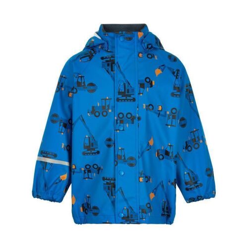 Celavi Regenjacke blau Baufahrzeug