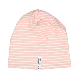 Geggamoja Jerseymütze rosa/beige gestreift XS (1-2J)