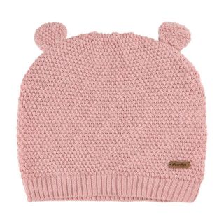 MN Baby-Strickmütze mit Ohren rosa