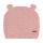 MN Baby-Strickmütze mit Ohren rosa 6-12m