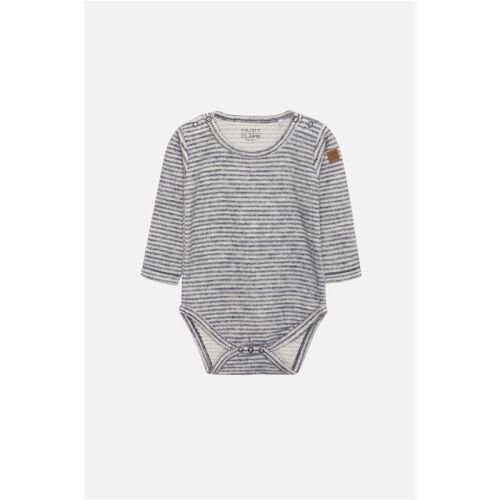 Hust & Claire Langarm-Body Sweat navy/weiß gestreift, Bio