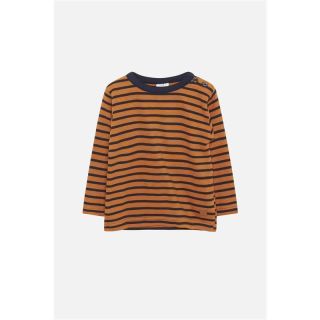 HC Langarm-shirt orange/navy gestreift, BIO