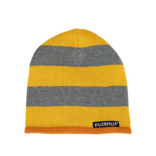 Villervalla Strickmütze mustard/grau gestreift
