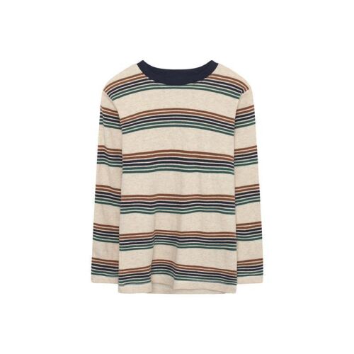 Hust & Claire Langarm-shirt braun/blau/grün gestreift