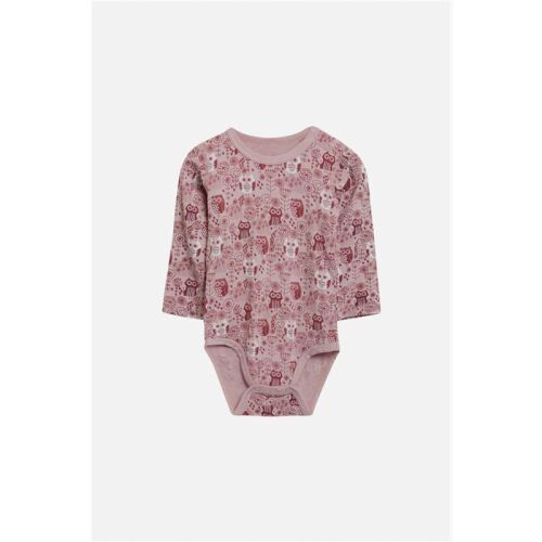 Hust & Claire LA-Body aus Bambus Eule beere/rosa
