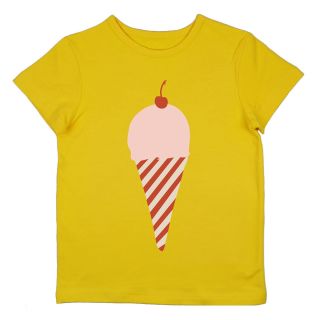 BB Kurzarm-Shirt Eis gelb, Bio; 110