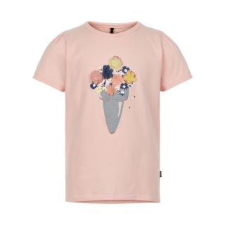 MT Kurzarm-shirt rosa Eistüte mit Blumen 128