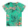 Shiwi UV-Shirt grün mit pinken Blumen 140