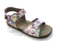 Naturino Mädchen Sandalen mit Schnalle weiss mit Blumen